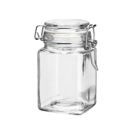 Банка для сыпучих продуктов 250мл стекло с фиксатором JC-15965 (72)