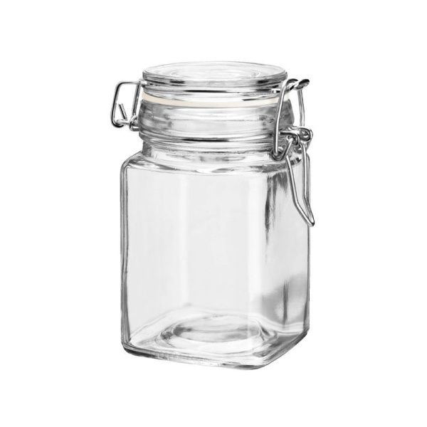 Банка для сыпучих продуктов 250мл стекло с фиксатором JC-15965 (72)