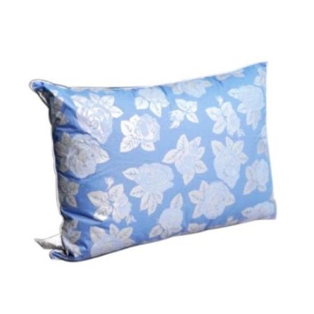 Подушка 50*70см 100% заменитель лебяжьего пуха, ткань-тик в сумке (6) 0134