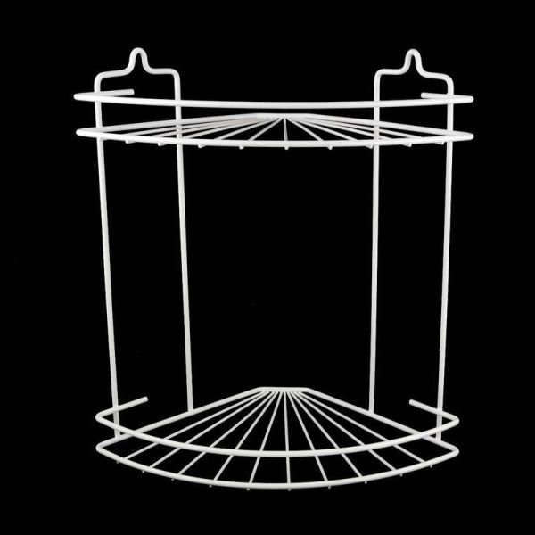 Полка угловая 2 ярусная краш.белая (вку-17.2.1/1.2.1) (2)