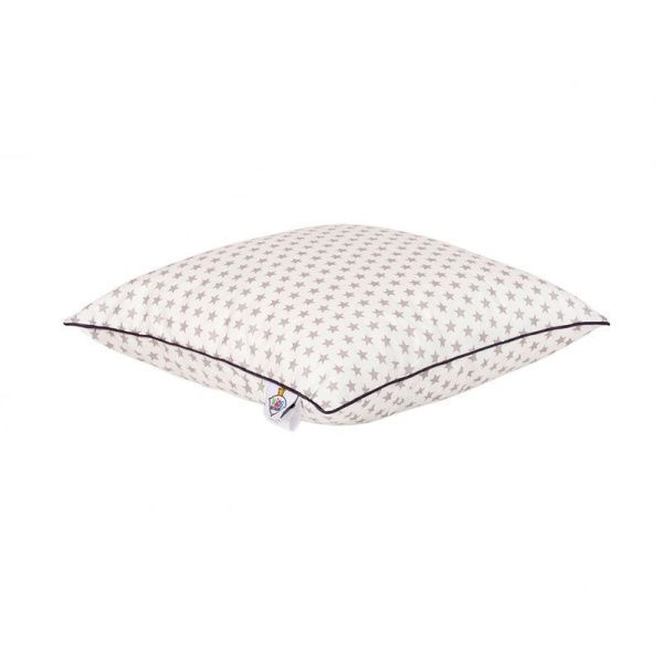 Подушка детская 40*40 Наша умничка заменитель лебяжьего пуха/сатин 100%хлопок, в сумке (2022)