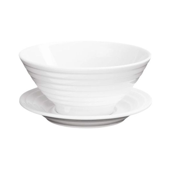 Набор посуды 2пр (салатник 545мл, блюдце 15см) фарфор WL-991146/AB (3/24)