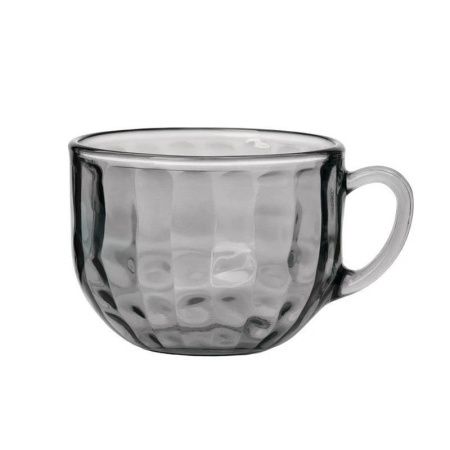 Бульонница 670мл стекло BLACK DIAMOND с ручкой (12)