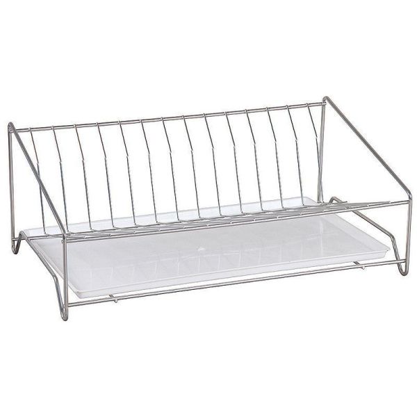 Сушилка для посуды настольная 40*24*15см хром крашеная наклонная с поддоном (тнп-5.6) (2)