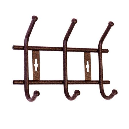 Вешалка 3 крючка настенная 260*190*80мм металл ВНТ3М медный антик (5)