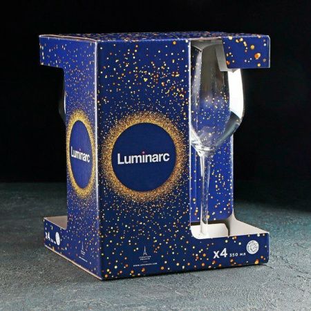 Бокалы для вина набор 4шт 350мл стекло СЕРЕБРЯНАЯ ДЫМКА (6)