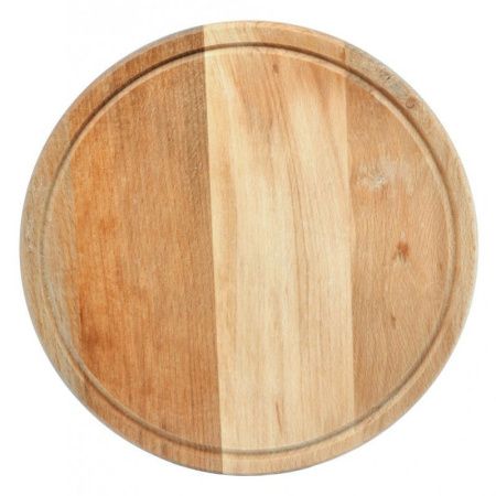 Доска разделочная круглая 25см бук ХОЗЯЮШКА с канавкой 03-2 (10)