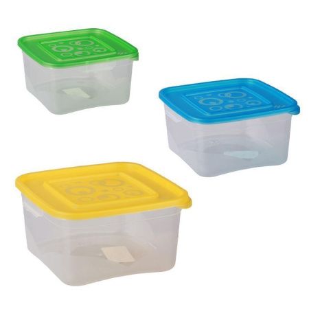 Контейнер пищевой 1л пластик квадратный (30)