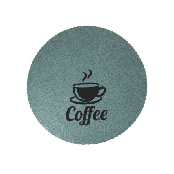 Салфетка сервировочная 32см ПВХ COFFEE синяя JC-15507 (300)