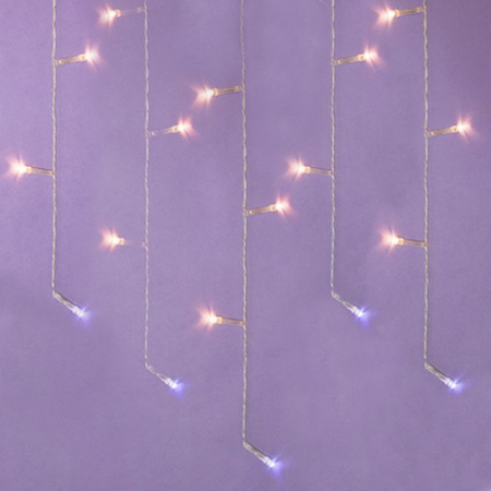 Гирлянда эл. Бахрома ПВХ 2,5*0,3*0,5*0,7м 80LED шампань, прозр., коннектор, 220В (100)