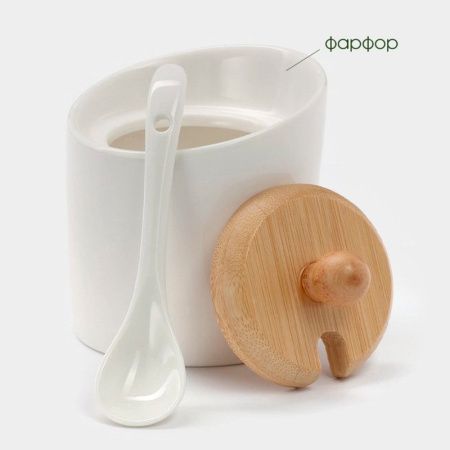 Набор для специй 3пр (солонка, перечница, салфетница) фарфор на дерев. подставке Bella Tenero (24)