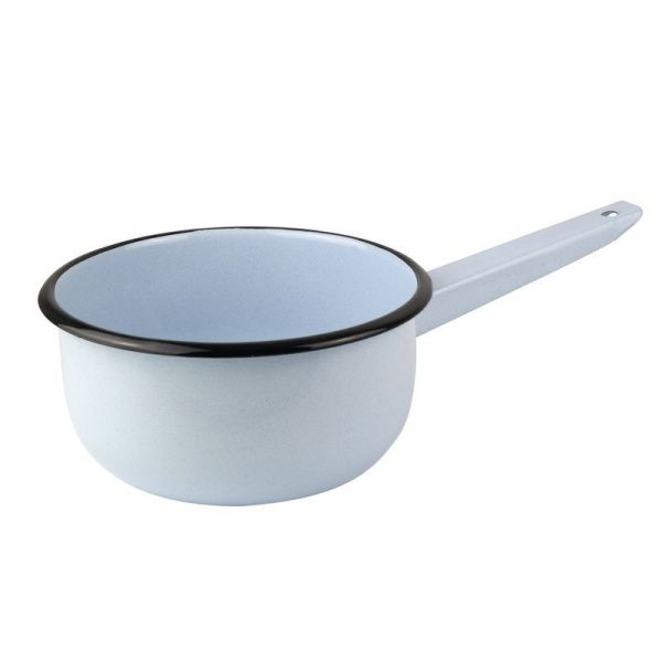 Ковш 1,5л эмаль без крышки 16см титановый рябчик 20-2008 (12)