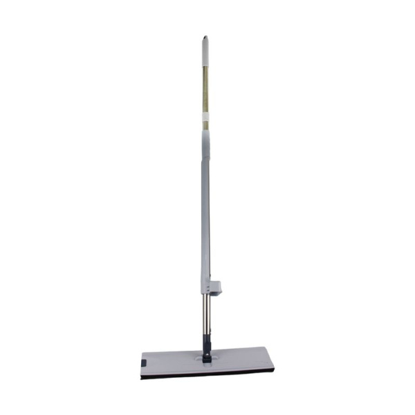 Швабра с отжимом с плоской насадкой микрофибра 12х42см телескопич, ручка 130см JC-13919 (30)