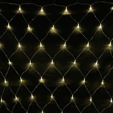 Гирлянда эл. Сетка 3*2м 192LED теплый белый плоская вилка 110В JC-15351 (100)