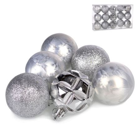 Украшение новогоднее пластик Шар 15шт. 4,5см B-2586 (96)