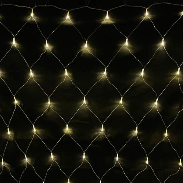 Гирлянда эл. Сетка 3*2м 192LED теплый белый плоская вилка 110В JC-15351 (100)