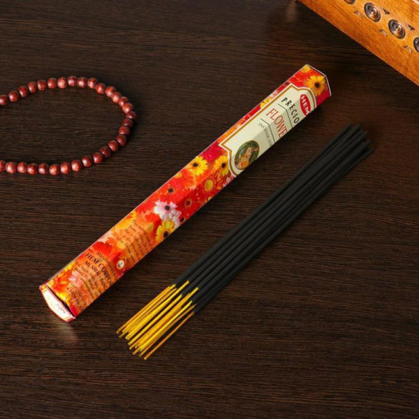 Благовония шестигранник 20 палочек HEM Pr. Flowers Любимые цветы 186PFL (6)