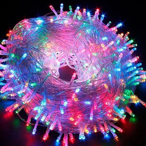 Гирлянда светодиодная Шнур 10м 100LED разноцветная 8 режимов GN32 (100)