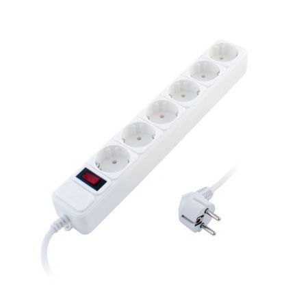 Удлинитель 5 гнезд пластик 1,5м 0,75кв.мм 10А ПВС с зазем, выкл-ем СТАРТ белый (20)