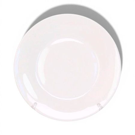Тарелка мелкая 18см фарфор БЕЛЬЕ плоская круглая (12/96)