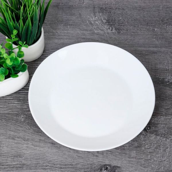 Тарелка мелкая 19см стеклокерамика белая десертная FLMLQP75 (48)