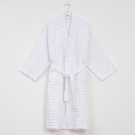 Халат женский удлиненный вафельный Boho р-р 54-56 белый 100%хлопок, 290г/м2 6243506