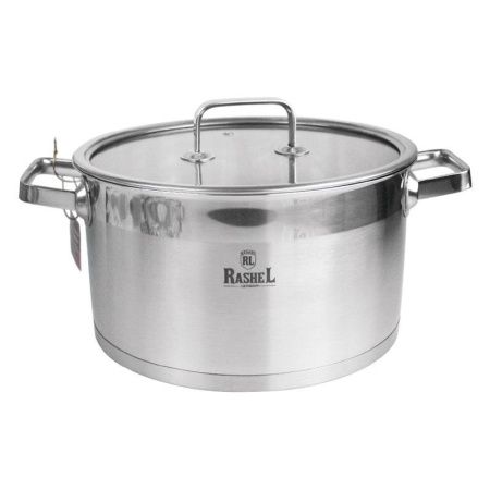 Кастрюля 7,8л нерж.сталь ВИКТОРИЯ со стекл.крышкой 26*15см R-780w (4)