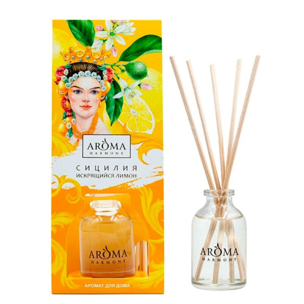 Аромадиффузор 30мл Aroma Harmony СИЦИЛИЯ Искрящийся лимон AH10501 (10)