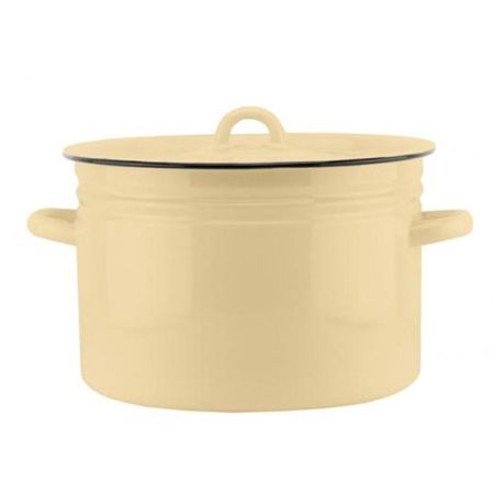 Кастрюля 8,5л эмаль ванильная 21-1620 (2)