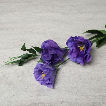 Цветы искусственные Эустома 80см пластик C-80 (100/800)