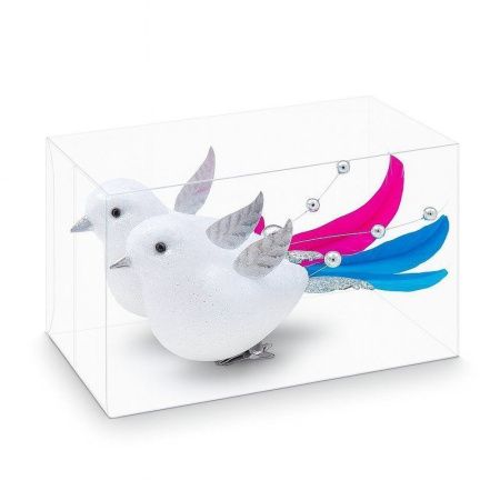 Игрушки новогодние на елку ПТИЦА набор 2шт 15см пенопласт OSJX24043/JC-16426 (180)