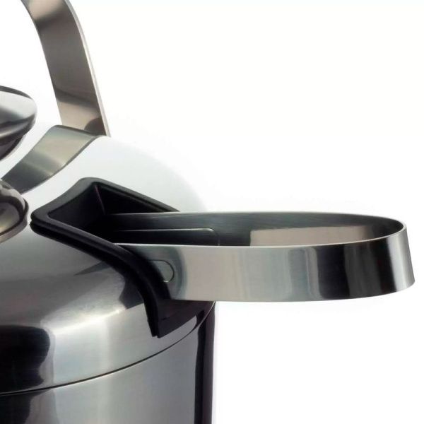 Ведерко для льда с крышкой 1,3л нерж.сталь щипцы, поддон с отверстиями, серебристый, арт. 7766 (12)