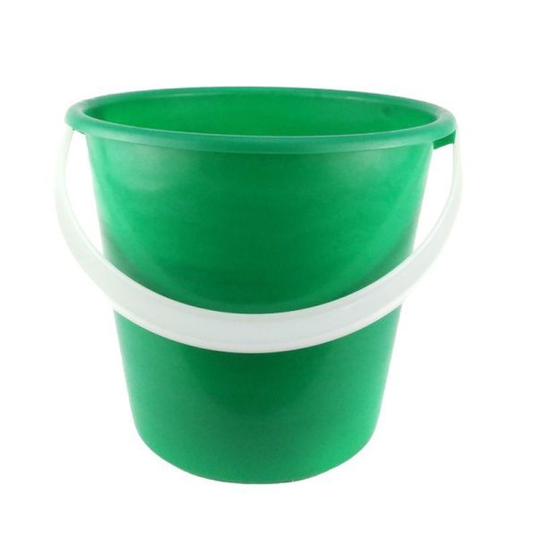 Ведро 10л пластик зеленое ударопрочное (мягкое) без крышки В10-01 (10)