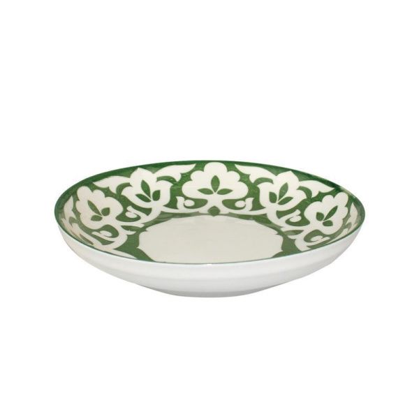 Тарелка глубокая 19см фарфор ХЛОПОК ЗЕЛЕНЫЙ TC23006207 HCS-911 (60)