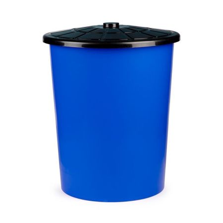 Бак универсальный 100л пластик с крышкой синий (3)