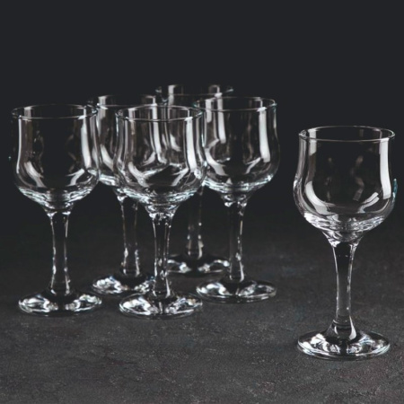 Бокалы для воды набор 6шт 315мл стекло ТЮЛИП (8)