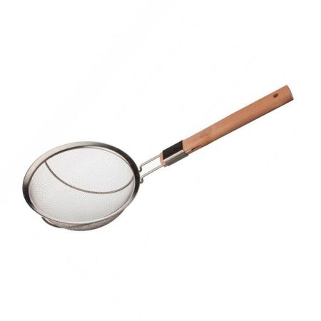 Дуршлаг 22см нерж.сталь сито мелкое усиленное с дер.ручкой AST-005-Д93-22 (24)