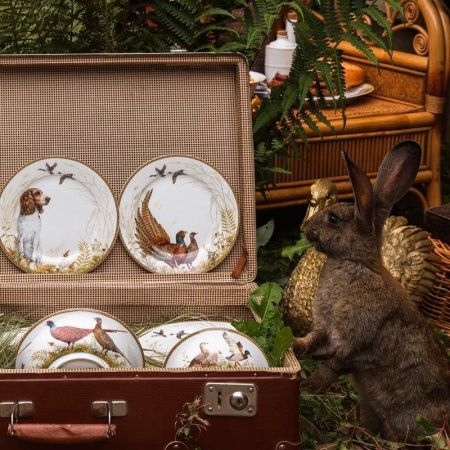 Тарелка мелкая 20,5см фарфор ОХОТА десертная (24)