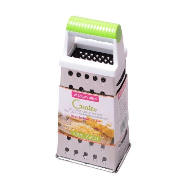 Терка 4 гранная 22см нерж.сталь с пласт.ручкой (12/72)