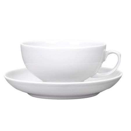 Чайный набор 2пр фарфор на 1 персону 220мл белый Рубин (12)