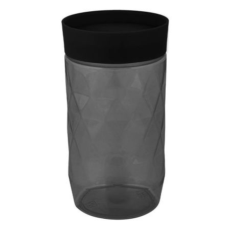 Банка для сыпучих продуктов 1л пластик BLACK круглая (12)