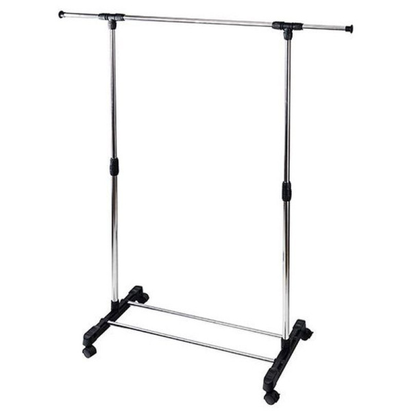 Вешалка гардеробная телескоп.металл на колесах 80*42*80-160см на 20кг (10)