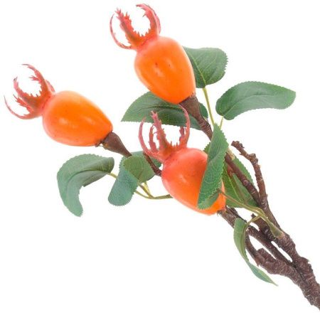 Ветка искусственная Шиповник 16*13*36см, 2вида (400)