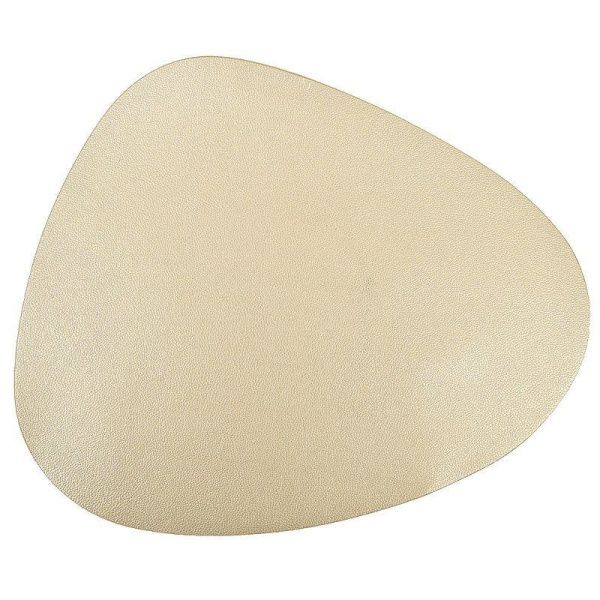 Салфетка сервировочная 45*37см полиуретан фигурная Экокожа бронза (4/180)