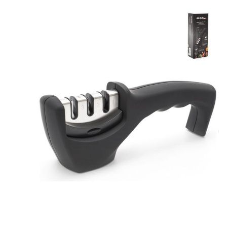 Точилка для ножей трехзонная 18,5*5,5*5см с алмазным покрытием CHEF`S SELECT черная APK016 (6)