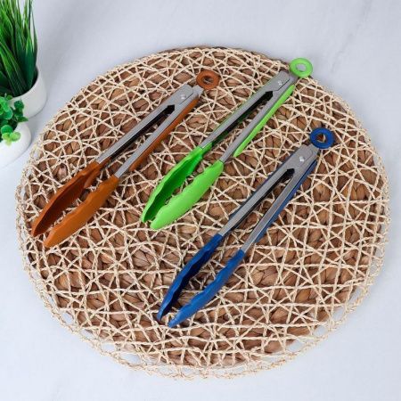 Щипцы кулинарные 26см 26,5*25*3см металл/силикон QT-S821 (200)