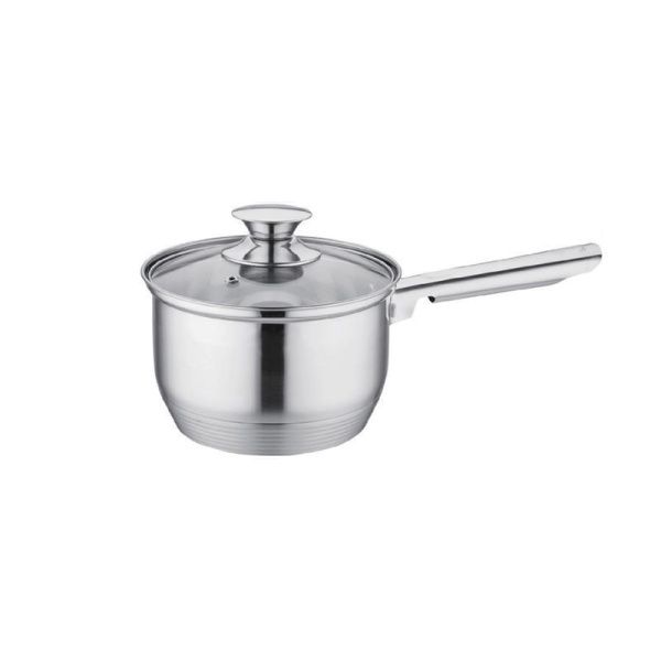 Ковш 2л нерж.сталь со стекл.крышкой 17см инд.уп. (12)