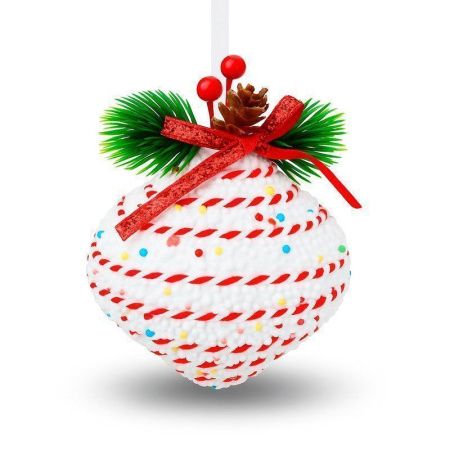 Игрушка новогодняя на елку ВОЛЧОК 8*10*10см пенопласт/текстиль бисер FY2024-254/JC-16763 (480)