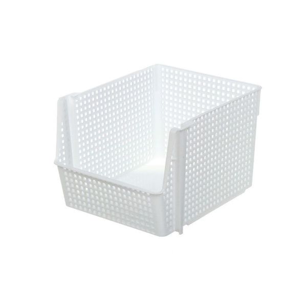 Корзина 10л 294*250*180мм пластик ЛОФТ белая штабелируемая (12)