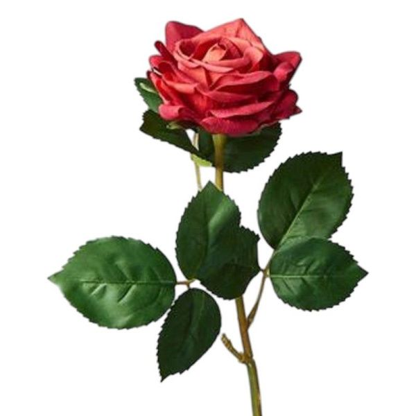 Цветы искусственные Роза красная 51*10см